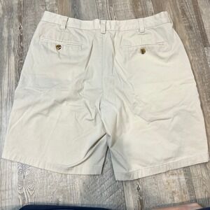 Club Room Mens‎ Khaki Chino Shorts Size 34W Flat Front Classic Fit Casual